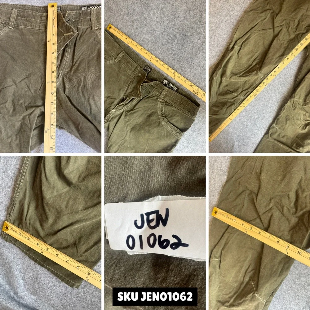 Kuhl Free Rydr Mens 36x32 Olive Green Hiking Outdoor Utility Pants Workwear